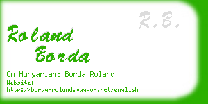 roland borda business card